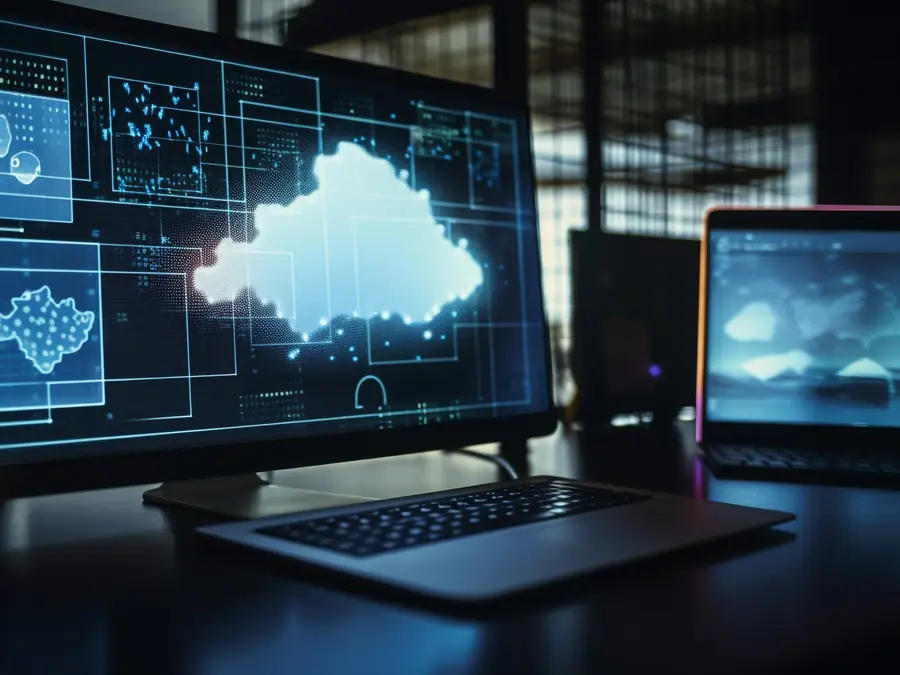 Cloud infrastructure console monitored by Aeterna Group IT Services